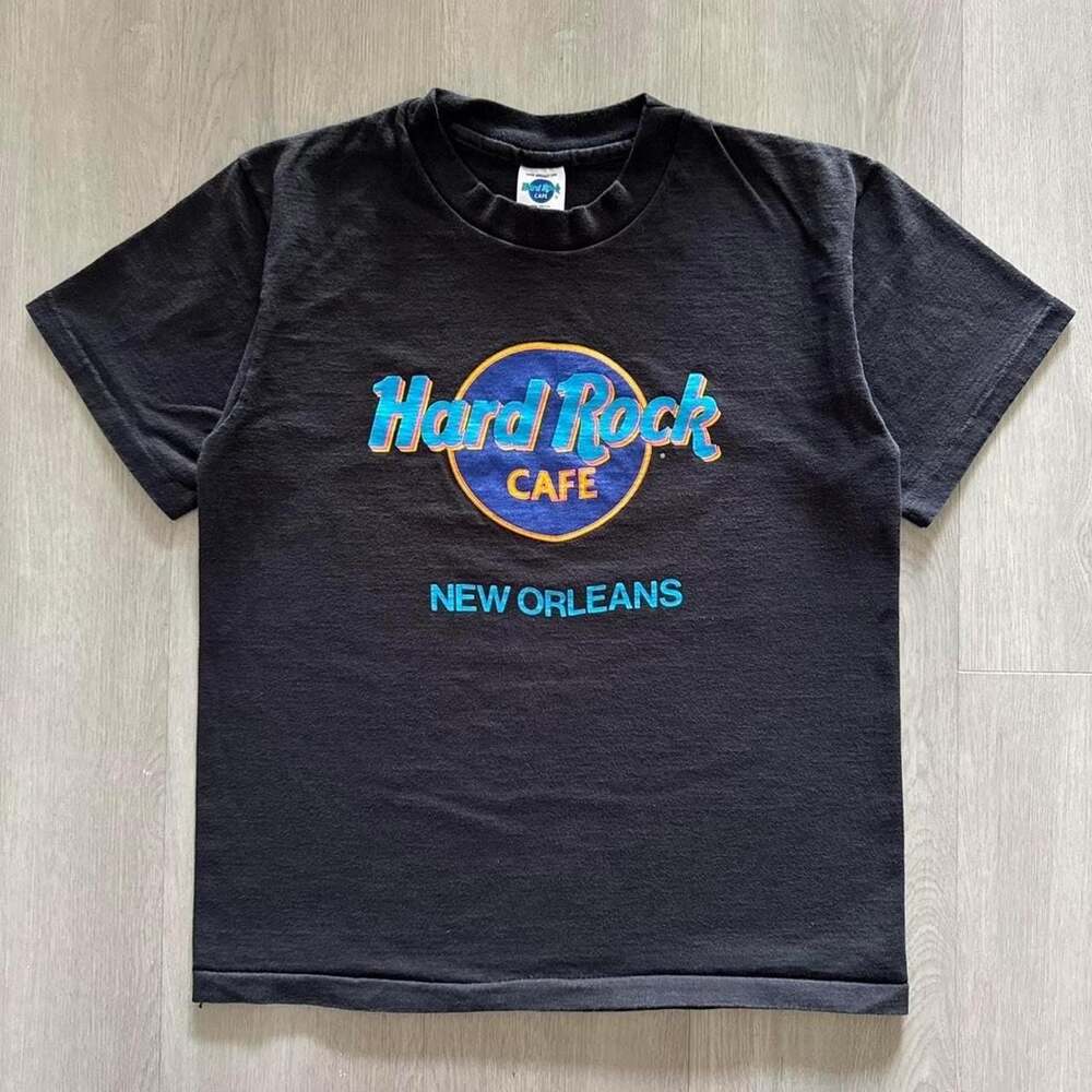 Vtg Single Stitch Hard Rock Cafe Shirt Mens Large Black New Orleans Made USA